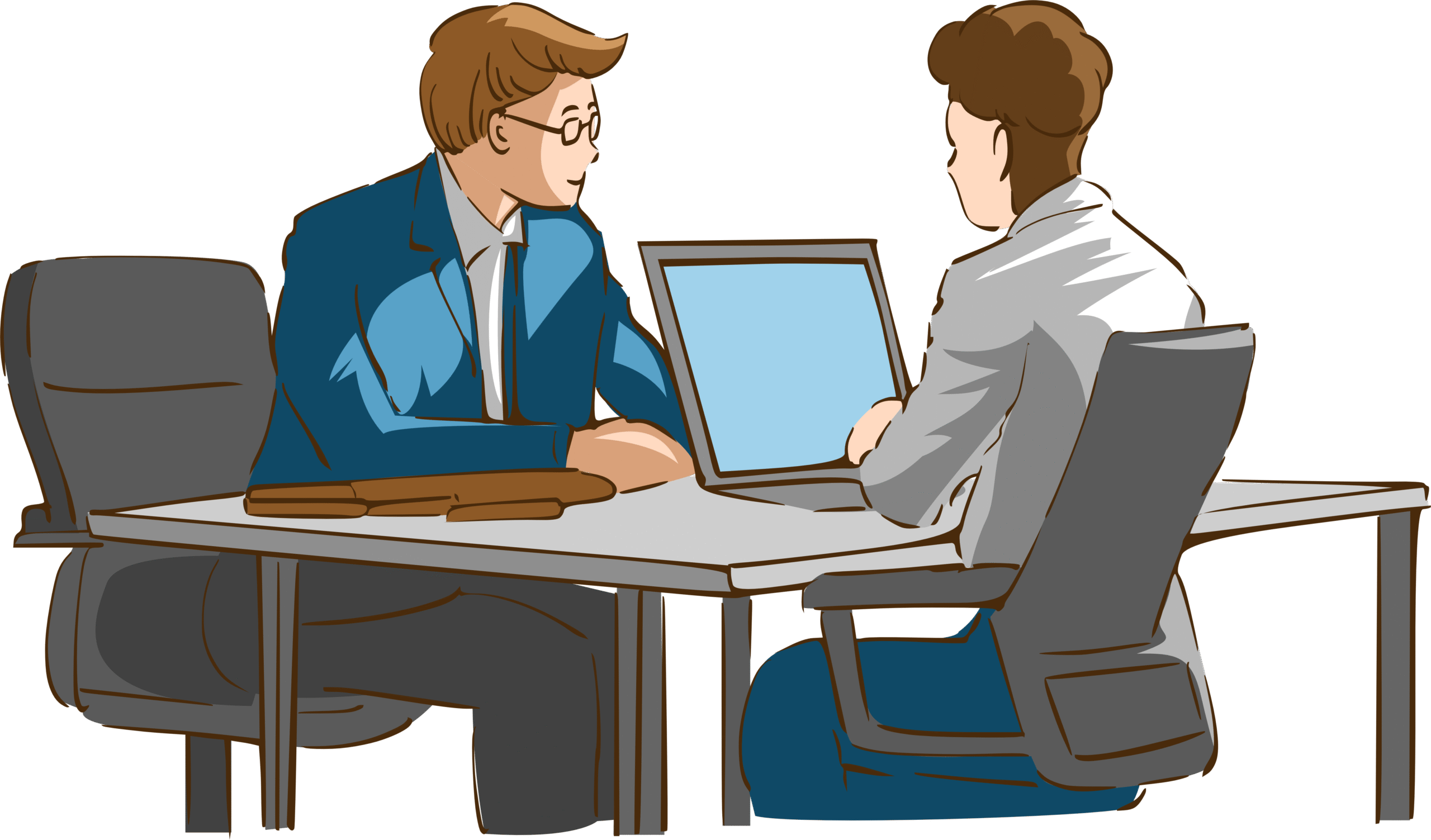 office workers meeting